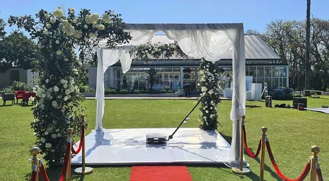 360 Spin video booth for superb East London Wedding