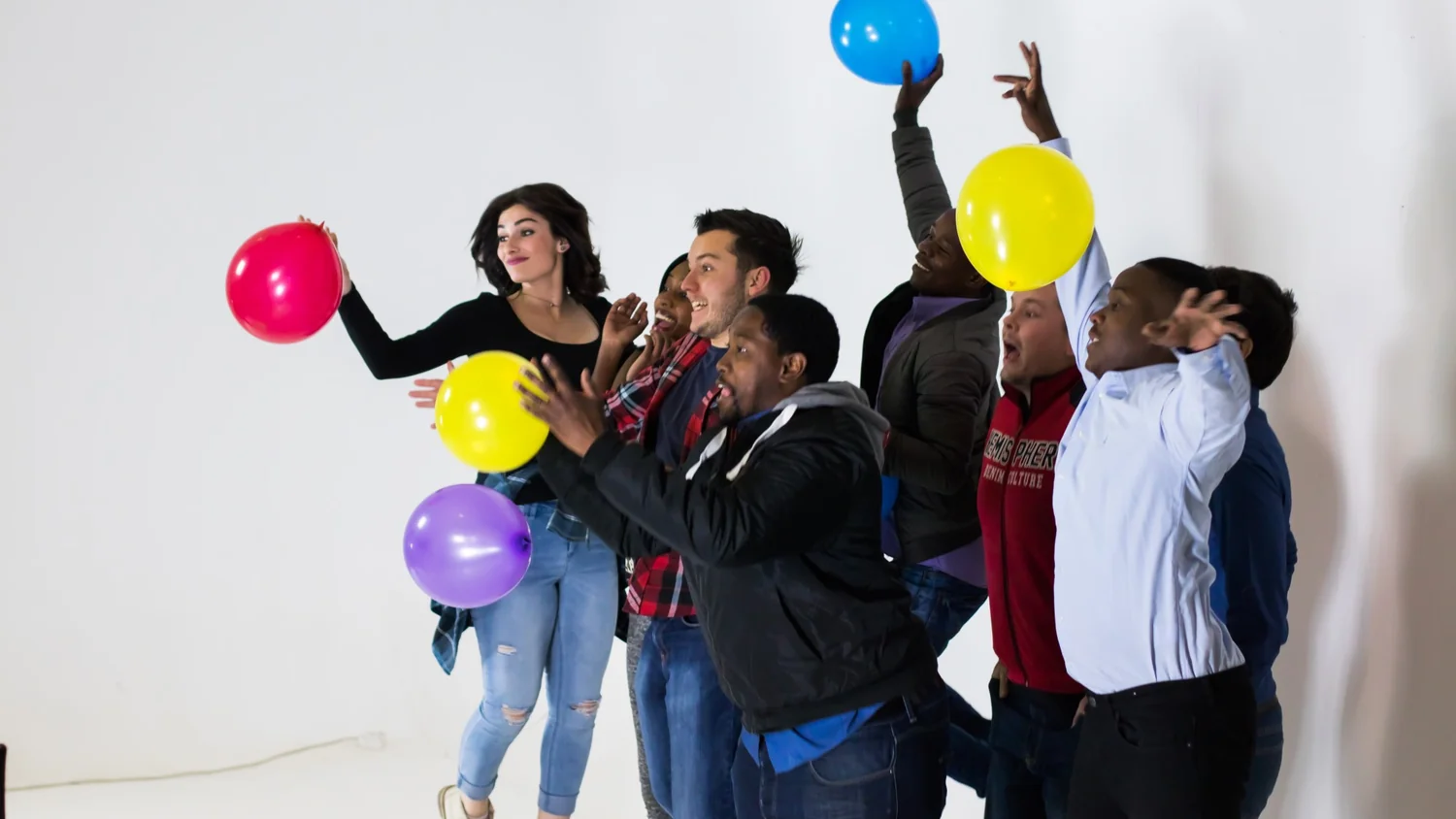 Guests demonstrating the SelfieBox Bullet-Time camera experience