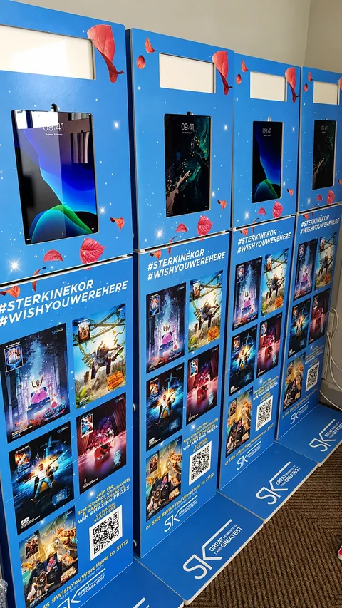 Four Shift photo booths with matching Ster-Kinekor vinyl branding