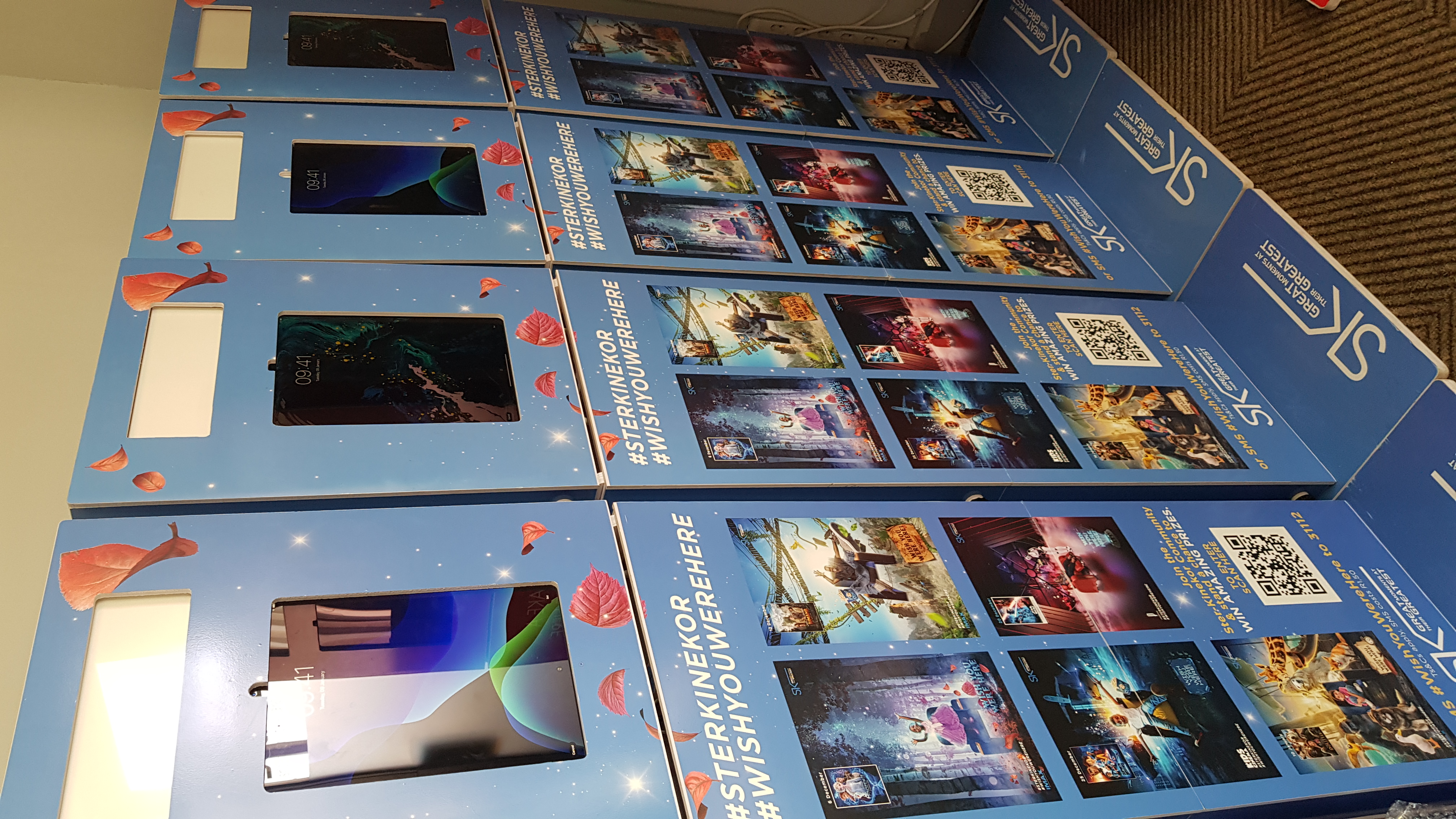 Four Shift photo booths with matching Ster-Kinekor vinyl branding