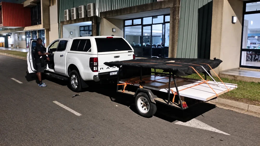 SelfieBox vehicle and trailer carrying event equipment
