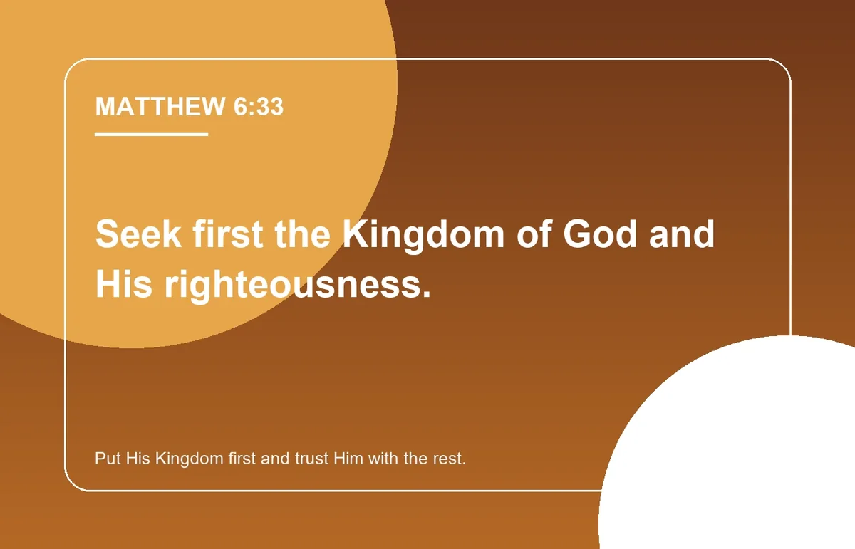 Matthew 6 verse 33 Scripture artwork about seeking first the Kingdom of God