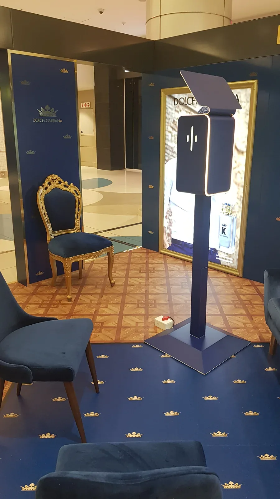 SelfieBox photo booth customised with brand graphics for an activation