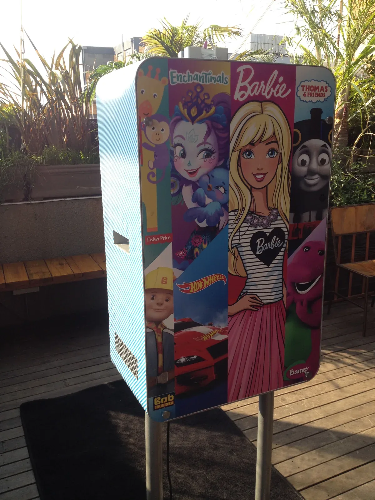 SelfieBox booth transformed with custom vinyl branding