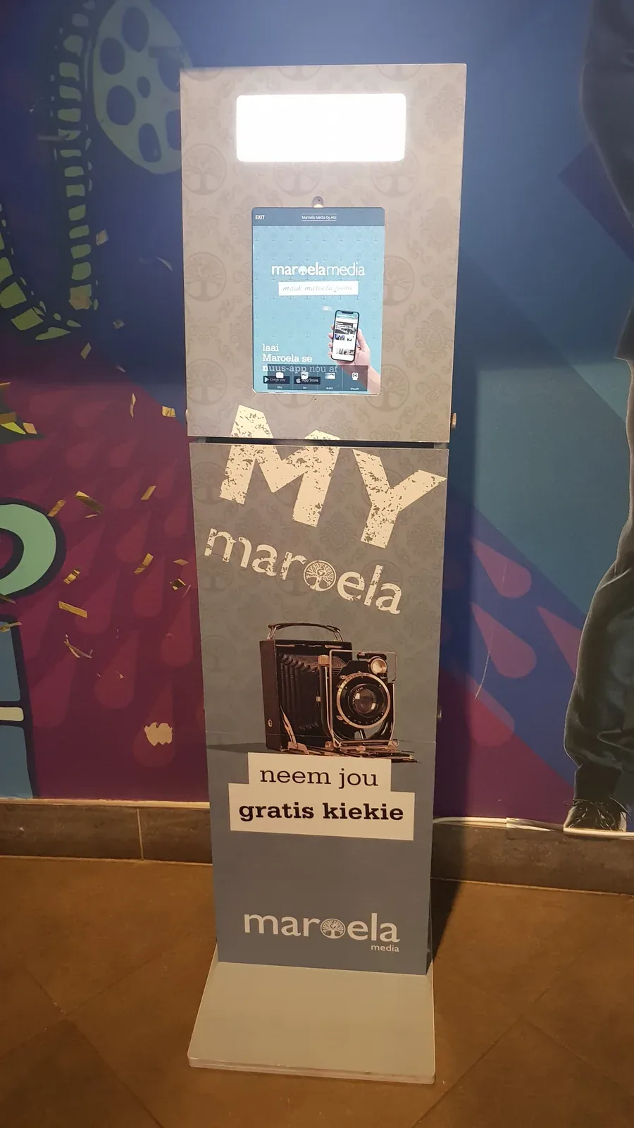 SelfieBox branded booth at a corporate event activation