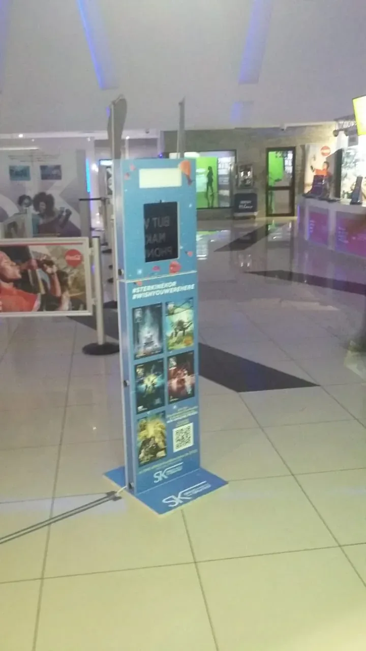 Fully branded photo booth example with campaign colours and logos