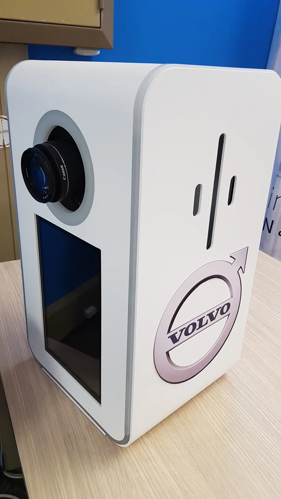 Nano photo booth with Volvo decal branding