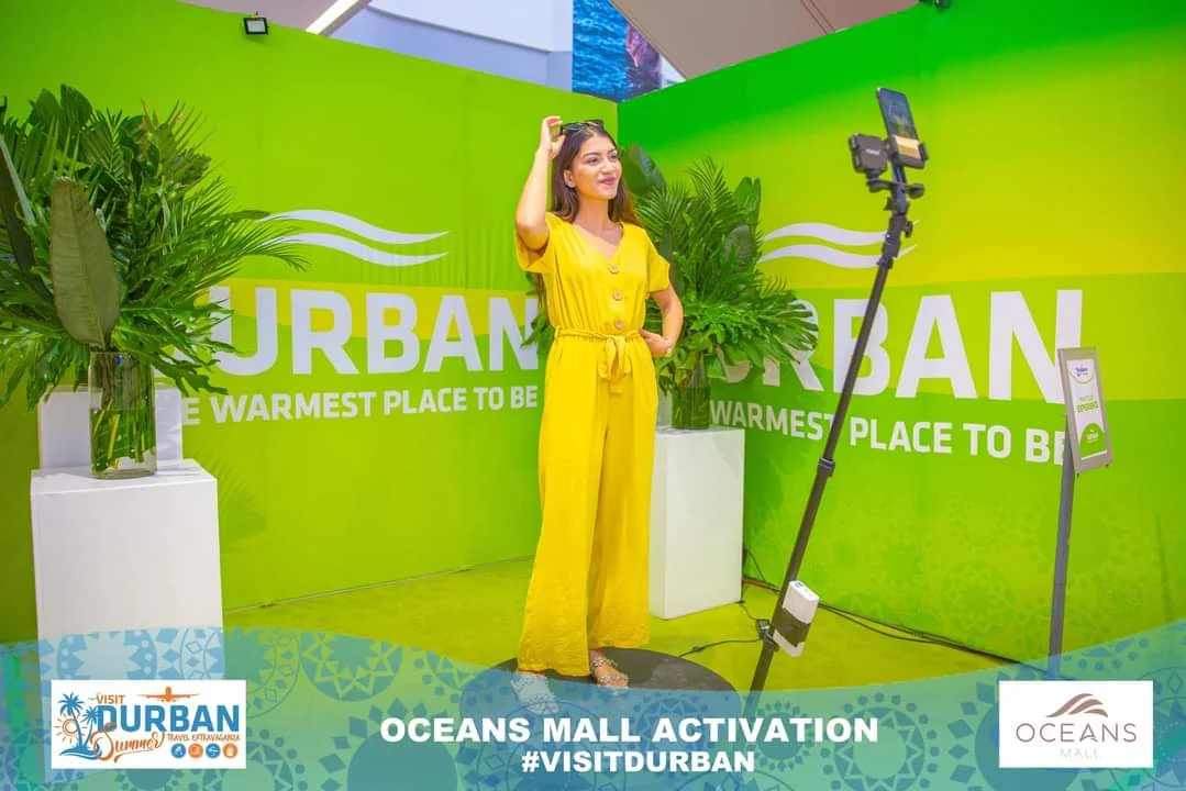 A 360 video booth activation at a corporate event in Durban