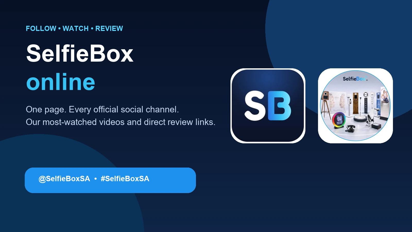 Follow SelfieBox on social media and leave a review