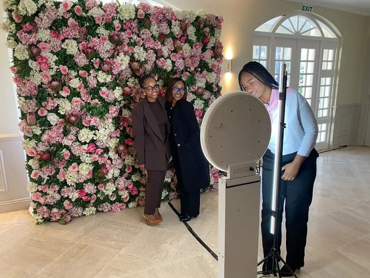 Women celebrating together at a South African event