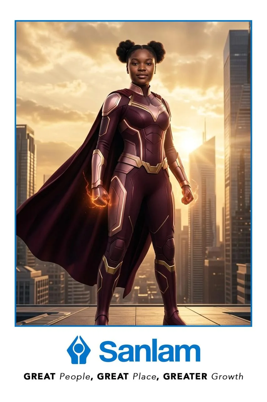 Empowering AI portrait created at a SelfieBox Women's Month event