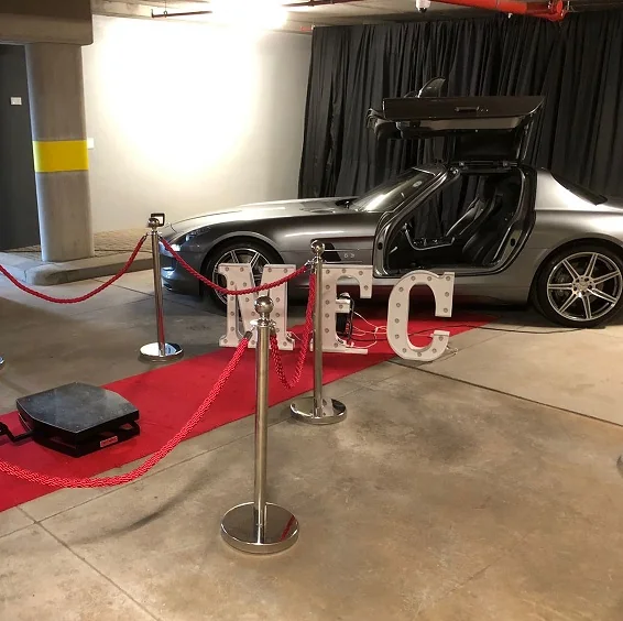 360 Video Booth party setup with a clear operating area