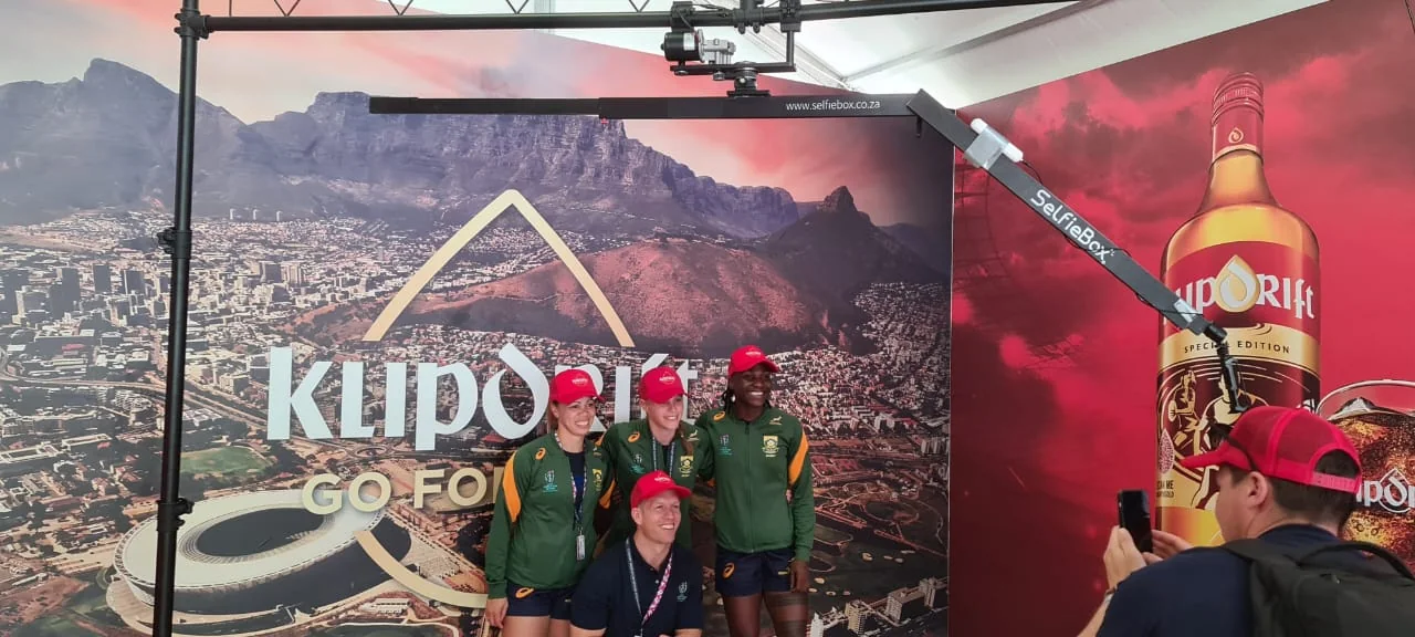 Aerial 360 Spin setup for Klipdrift at Rugby Sevens World Cup in Cape Town