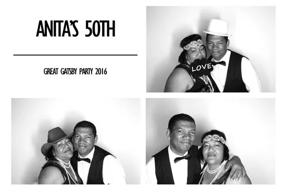 Anita's 50th Great Gatsby themed photo booth in Cape Town by SelfieBox