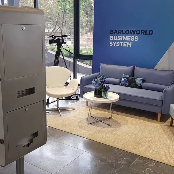 Barloworld corporate event setup with SelfieBox Elite in Gauteng