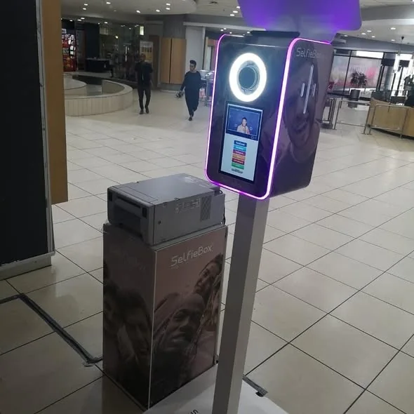 SelfieBox Nano photo booth setup for Edgars in Gauteng