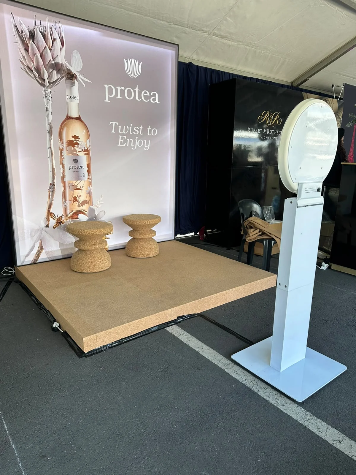 HaloBox for Anthonij Rupert Wyne at the Bastille Festival in Franschhoek Western Cape