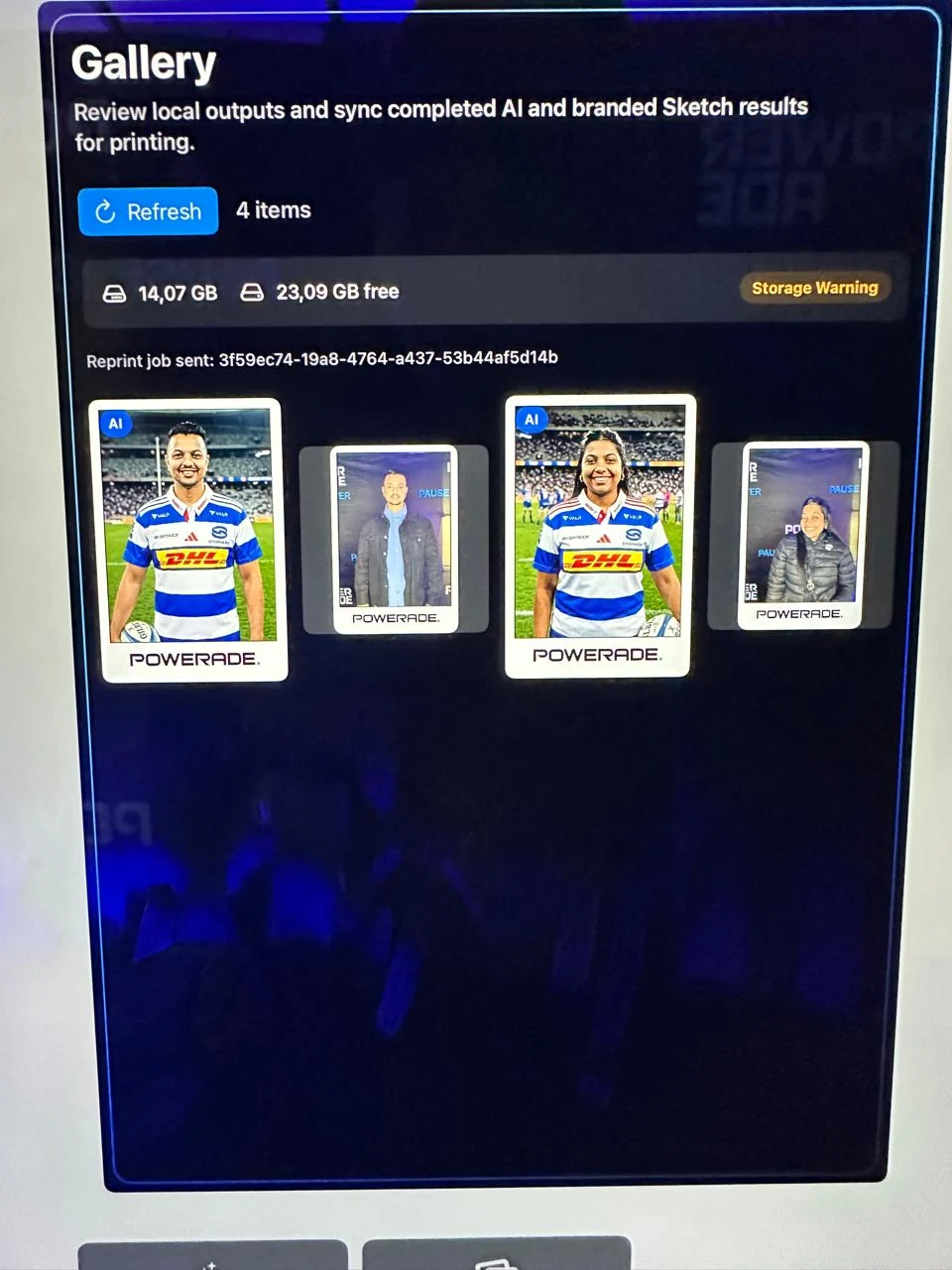 HaloBox photo booth at Powerade's Stormers jersey launch in Cape Town