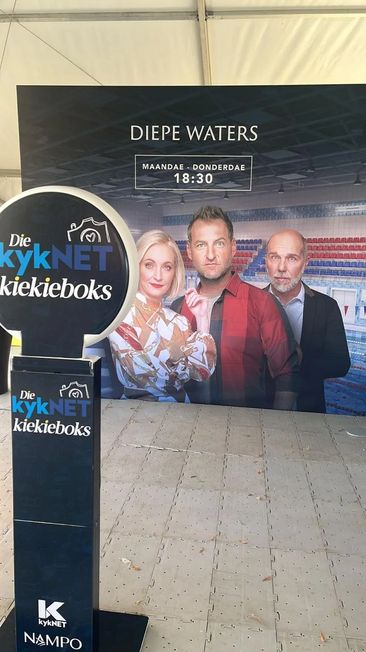 HaloBox photobooth with KykNet decal branding at NAMPO in Bothaville Free State