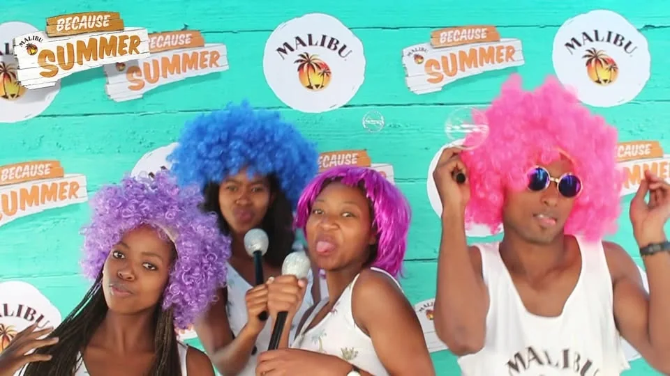 Malibu Because Summer branded photo booth in Ballito by SelfieBox