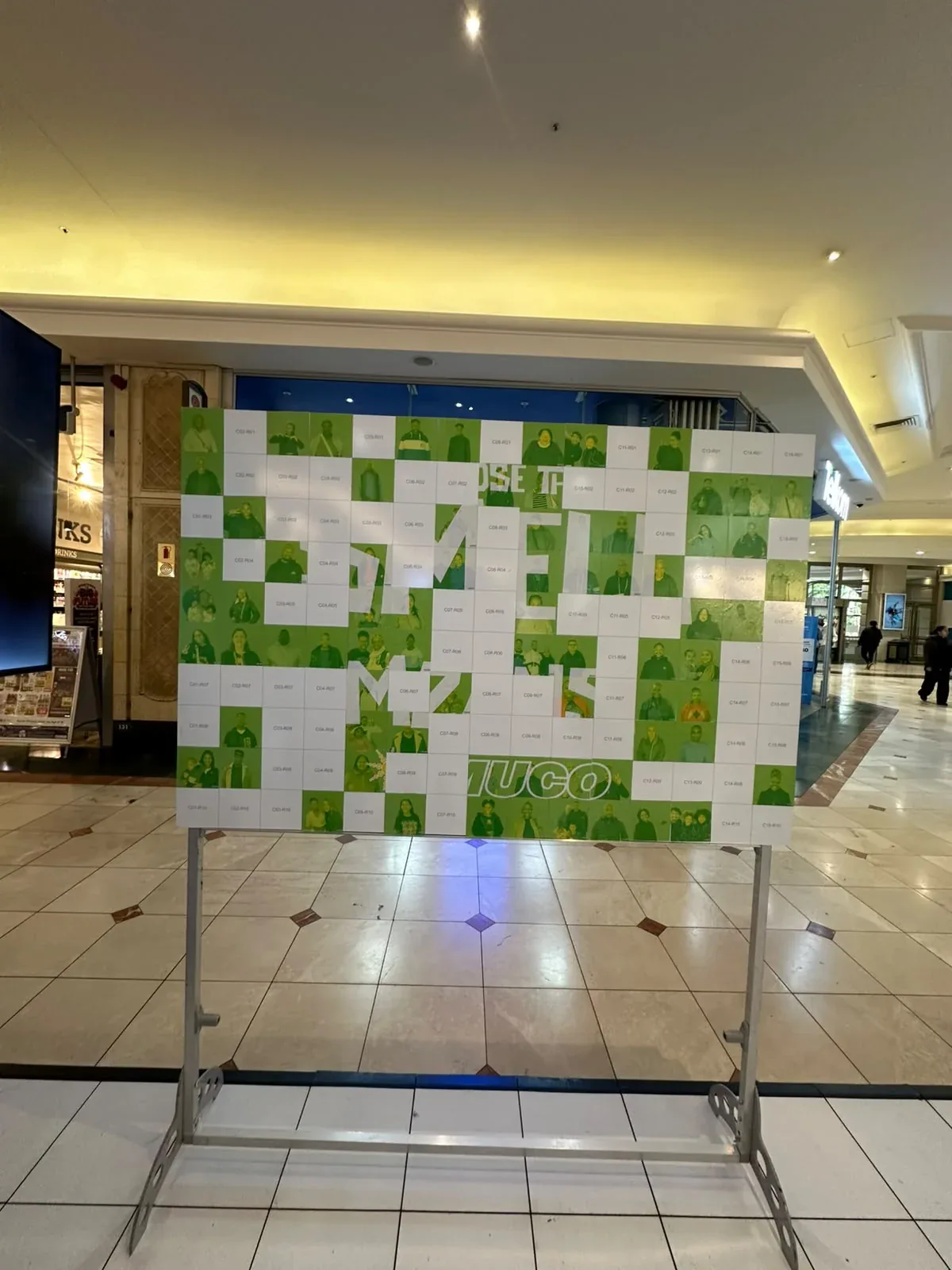 Mosaic Wall activation for Marketing to the Max and Amuco at Canal Walk Shopping Centre in Cape Town Western Cape