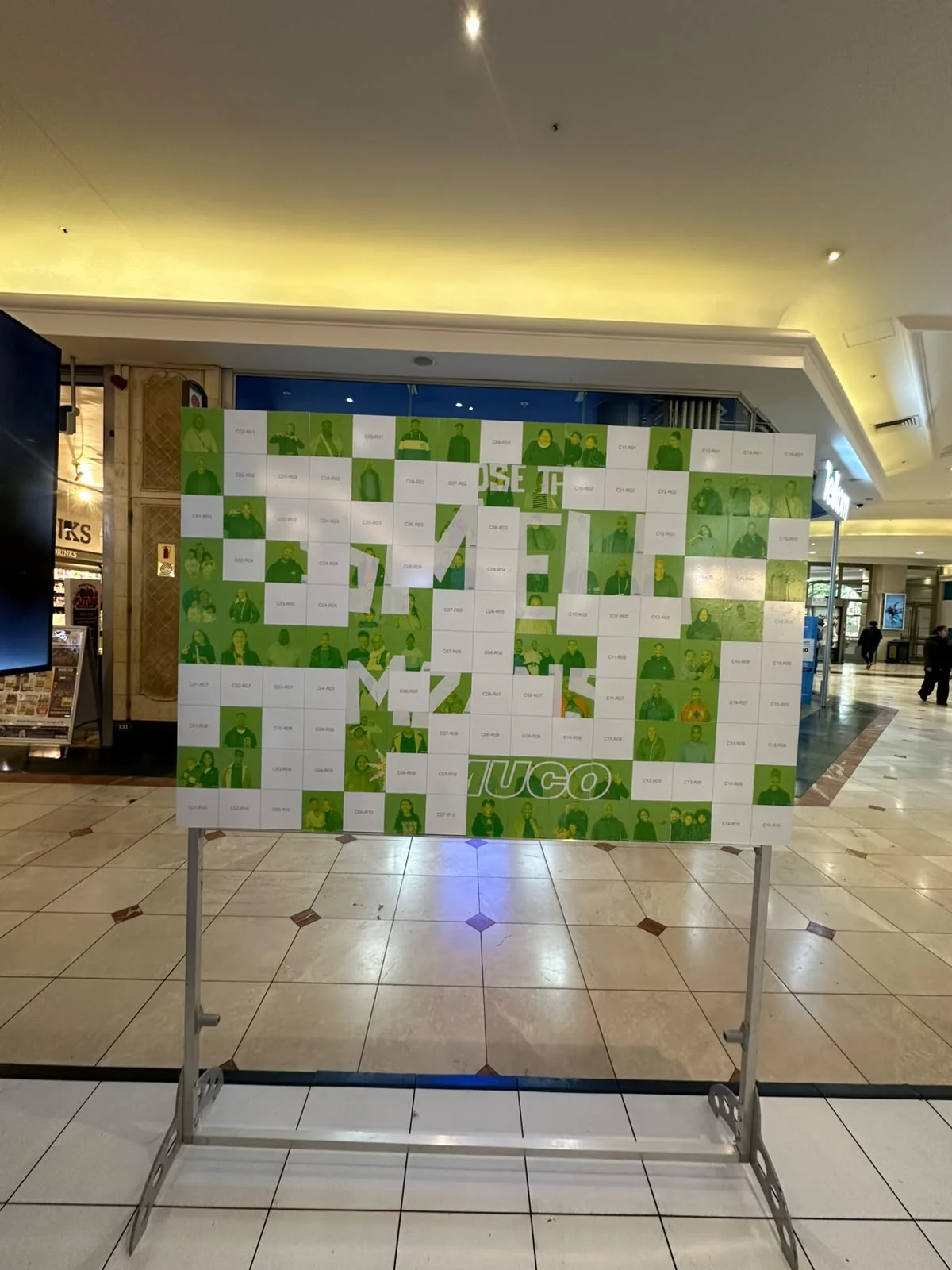 Mosaic Wall activation for Marketing to the Max and Amuco at Canal Walk Shopping Centre in Cape Town Western Cape