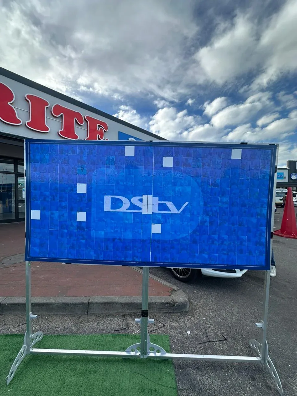 Mosaic Wall for Playmakers at the DStv Trade Marketing World Cup activation in Blue Downs Shopping Centre Cape Town Western Cape