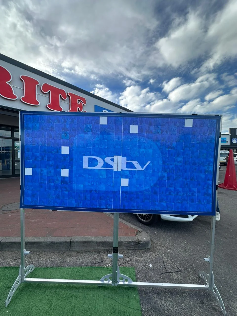 Mosaic Wall for Playmakers at the DStv Trade Marketing World Cup activation in Blue Downs Shopping Centre Cape Town Western Cape