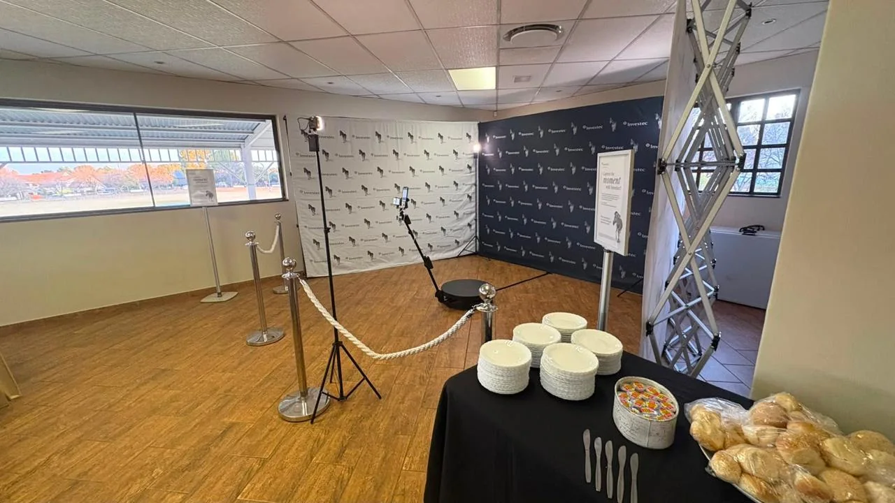 Orbit 360 Spin videobooth for Investec at Grey College in Bloemfontein Free State