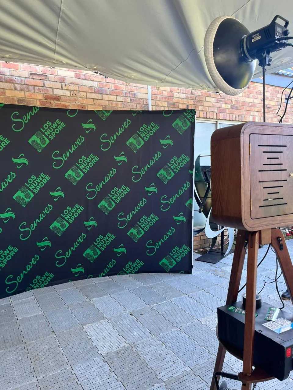 Retro Pod photobooth setup for Senwes at NAMPO Park in Bothaville Free State