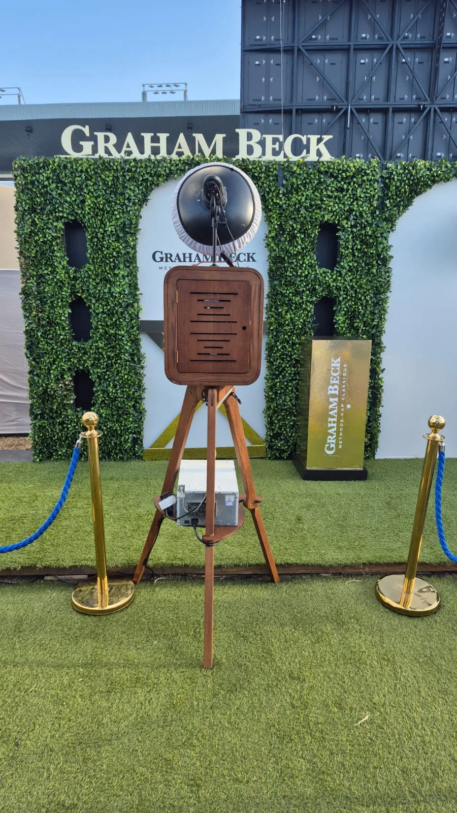 RetroBox setup for Graham Beck and Steenberg at the HollywoodBets Durban July in KwaZulu-Natal
