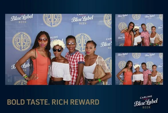 SAB Carling Blue Label branded photo booth photos by SelfieBox