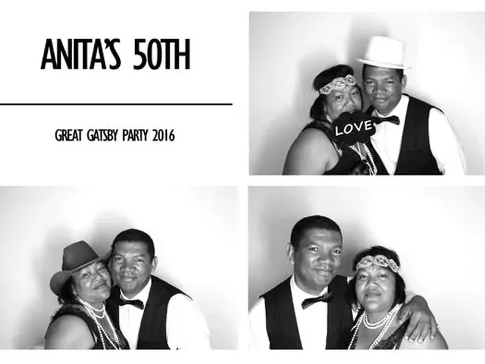 Anita's 50th Great Gatsby themed photo booth in Cape Town by SelfieBox