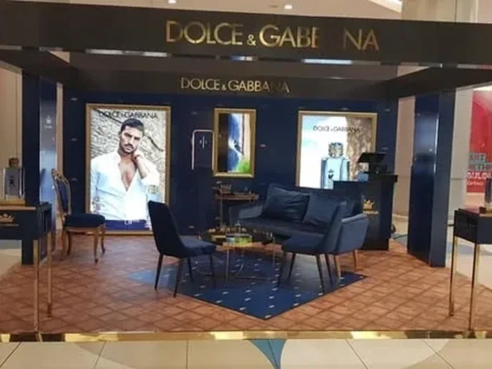 Vinyl branded SelfieBox Nano booth for Dolce and Gabbana at Sandton City