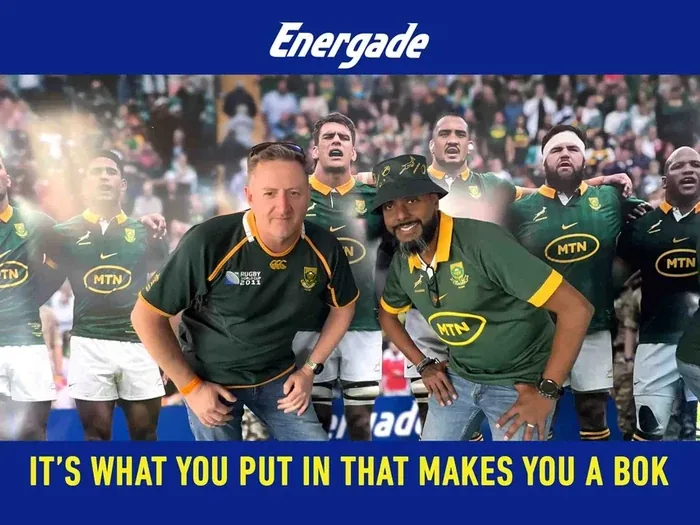 Energade at the Springboks rugby game with our Halobox!