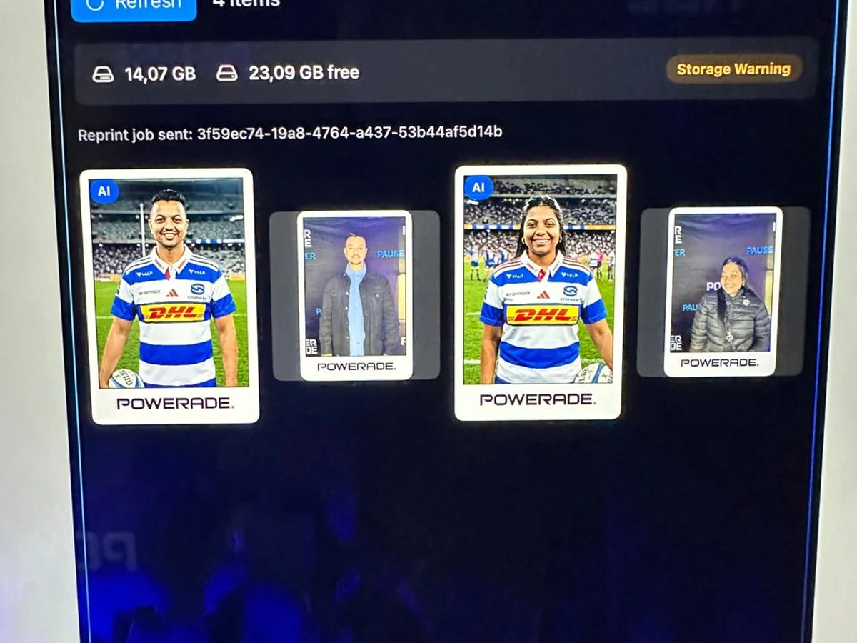 HaloBox photo booth at Powerade's Stormers jersey launch in Cape Town