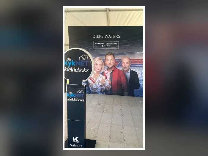 HaloBox photobooth with KykNet decal branding at NAMPO in Bothaville Free State