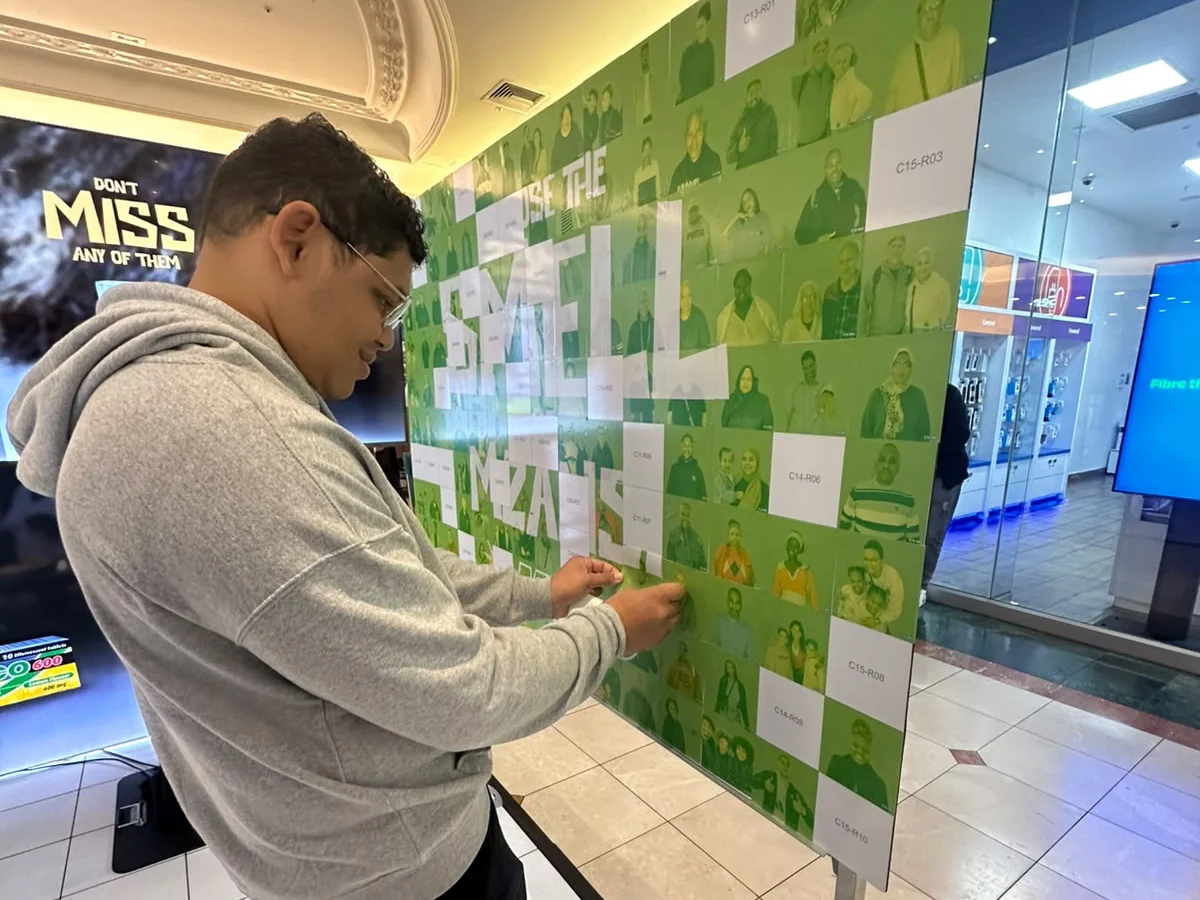 Mosaic Wall activation for Marketing to the Max and Amuco at Canal Walk Shopping Centre in Cape Town Western Cape