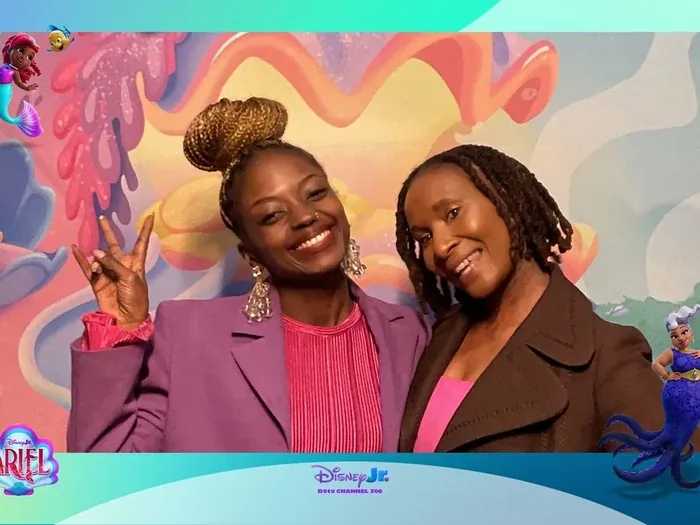 Retro photo booth at the Disney Jnr Ariel