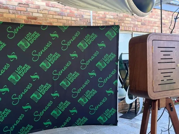 Retro Pod photobooth setup for Senwes at NAMPO Park in Bothaville Free State