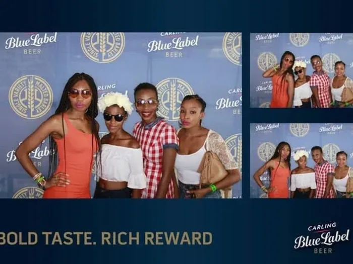 SAB Carling Blue Label branded photo booth photos by SelfieBox