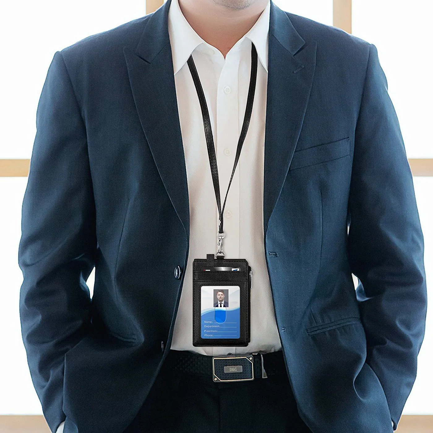 Printed name badge and lanyard holder